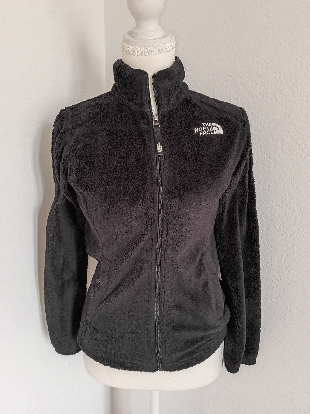 North Face Osito Plush Cozy Black Fuzzy Jacket Granola Gorpcore Casual Athletic